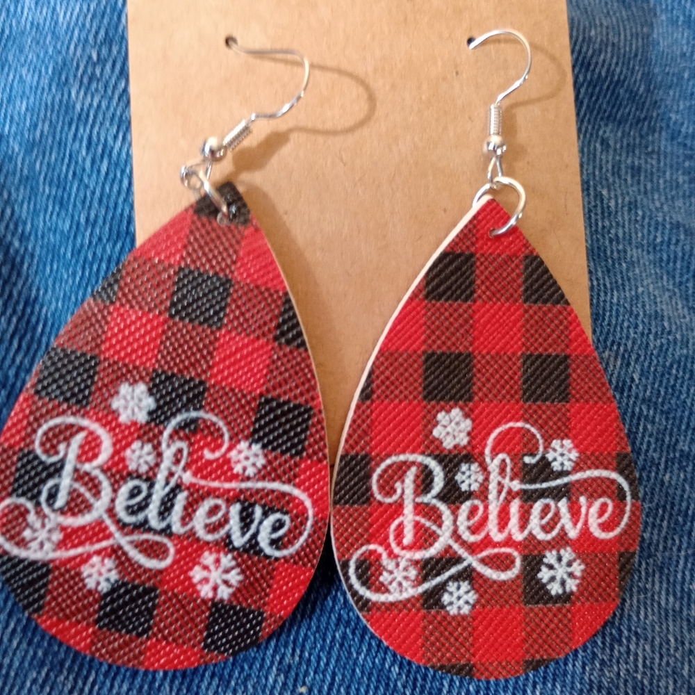 Believe teardrop earring
